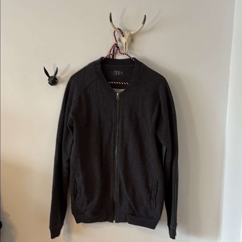 Charcoal Le 31 Zip Up Sweater with Stand-Up Collar